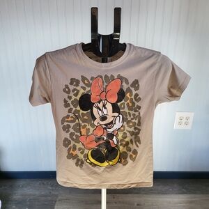 Disney Minnie Mouse Kids Tee - Brown and Orange